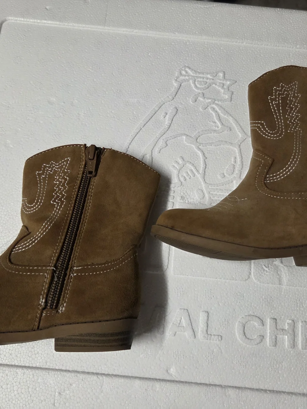 The Children's Place Brown Suede Kids Western Boots
